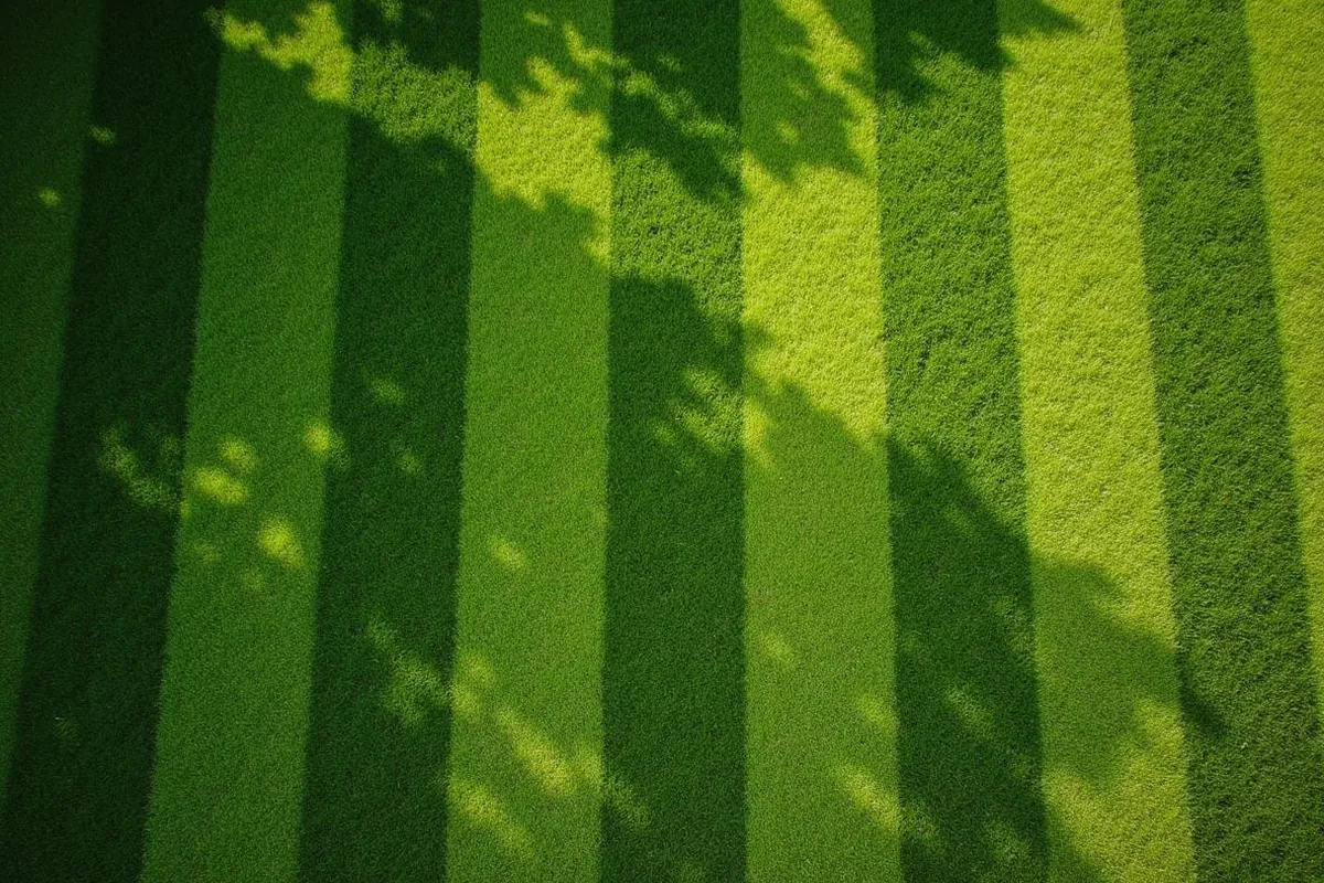 Freshly mowed residential lawn in Salem, Oregon