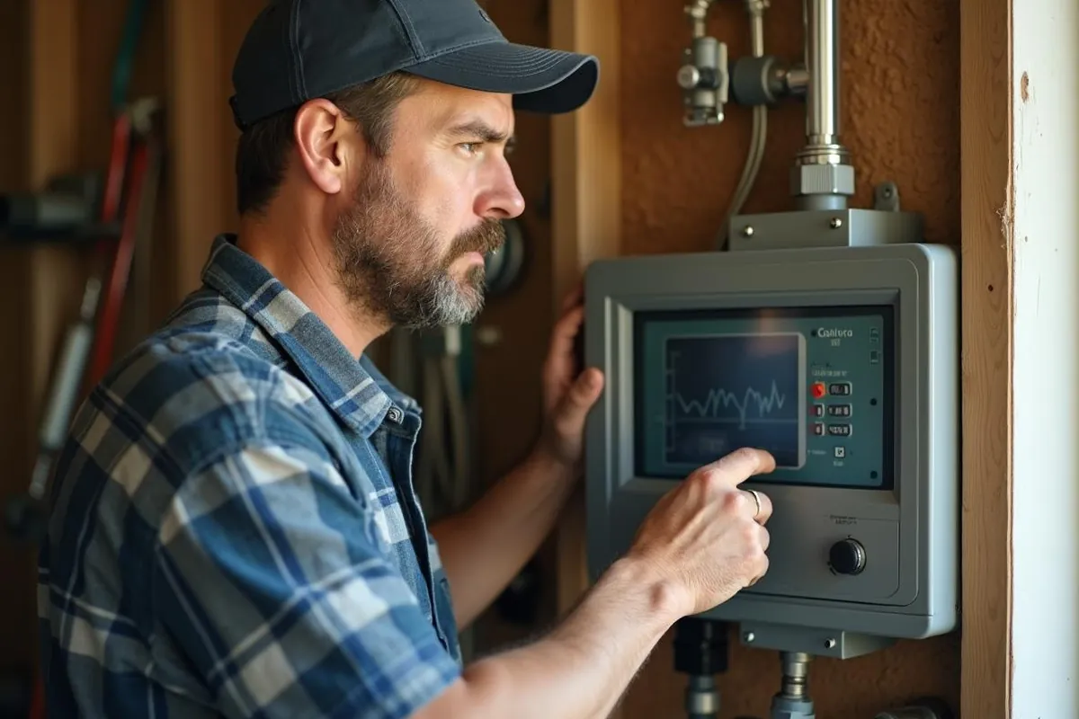 Irrigation controller being programmed for a Salem, OR property