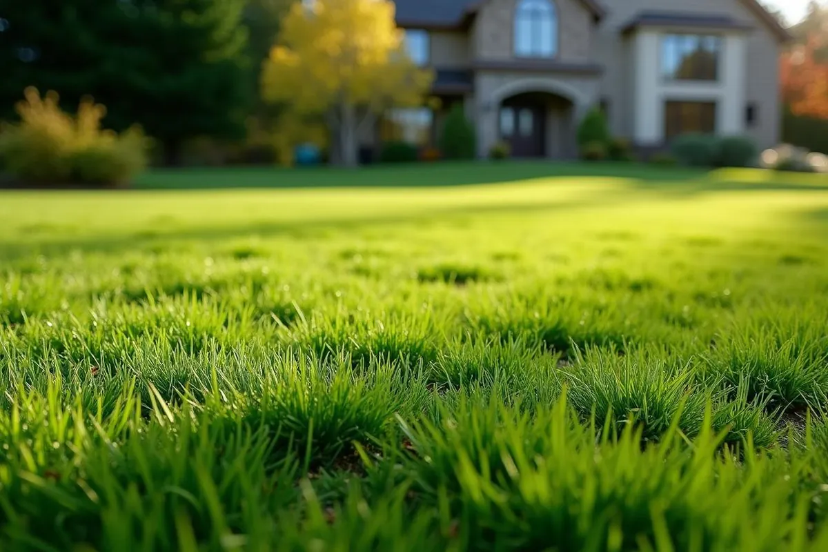 Healthy weed-free residential lawn in Salem, Oregon